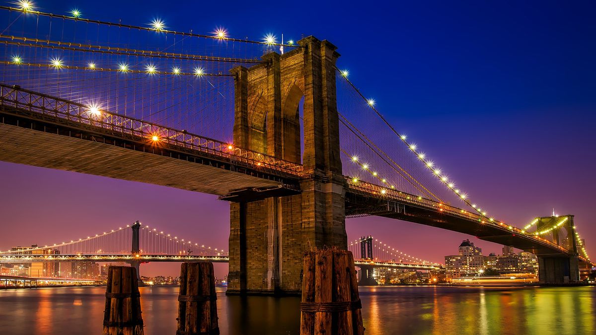 Brooklyn Bridge, New York during Nighttime