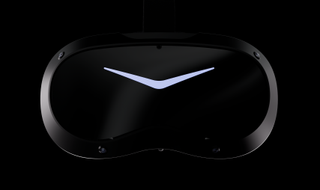 Pimax's new VR headset, the Crystal Pro, on a black background.