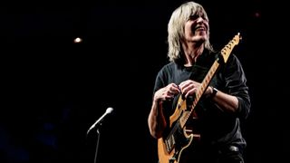 Mike Stern performs at Blue Note on October 14, 2021 in Milan, Italy