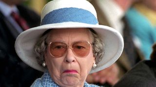 windsor, united kingdom may 18 the queen not amused at the royal windsor horse show in her back garden at windsor castle photo by tim graham photo library via getty images