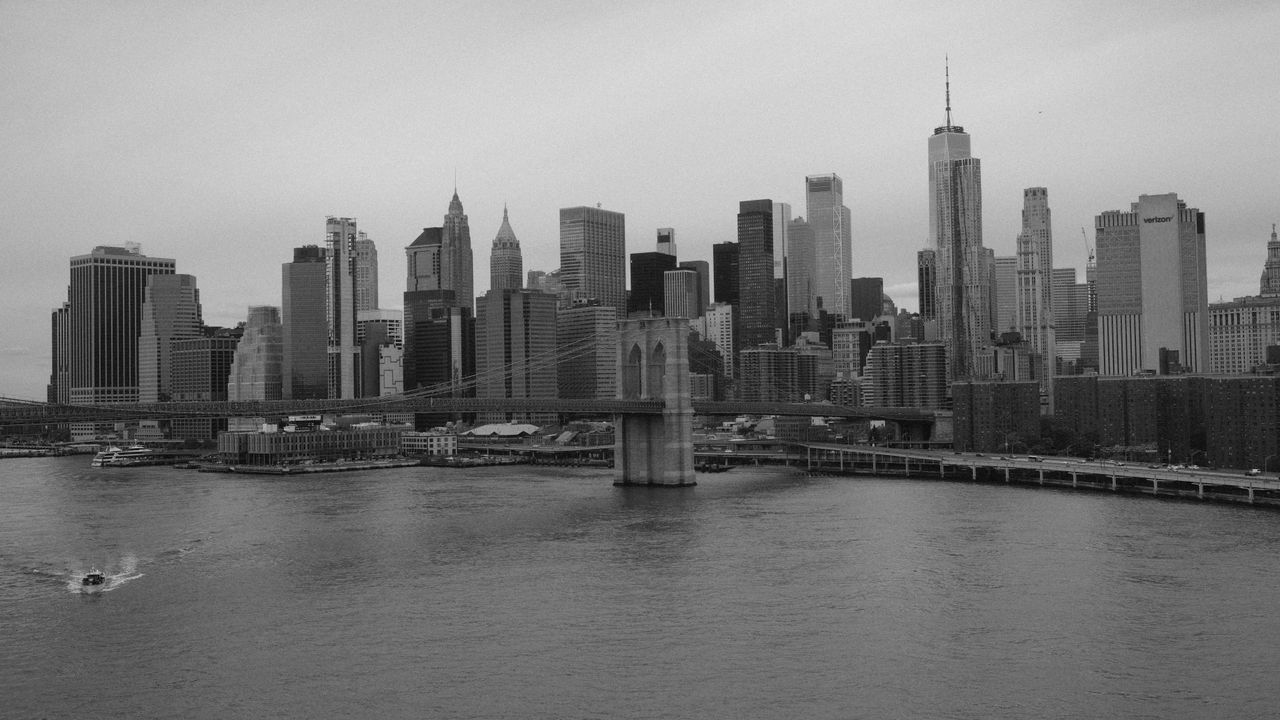 New York City skyscrapers over the Hudson river