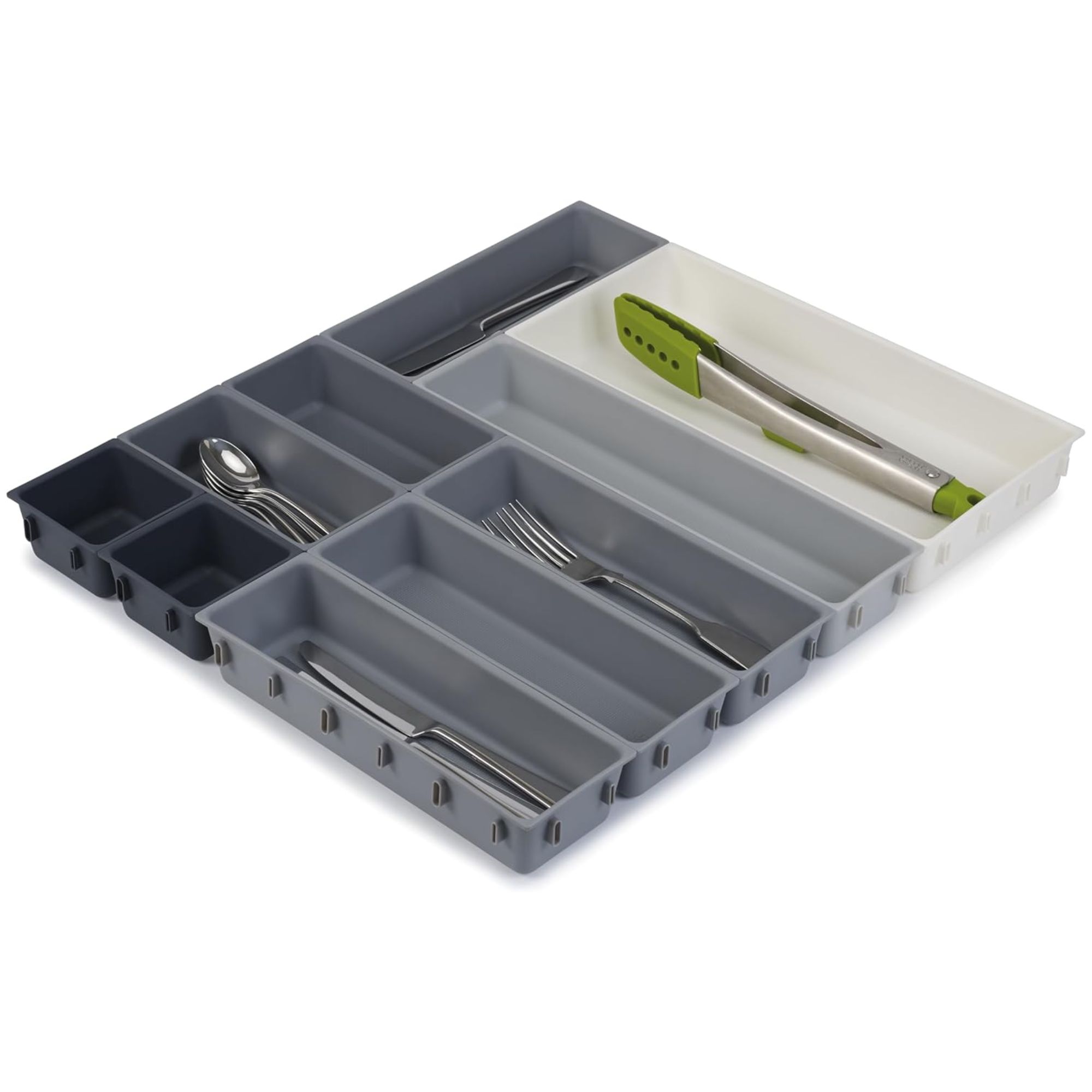 Grey, black and white Joseph Joseph storage organizer