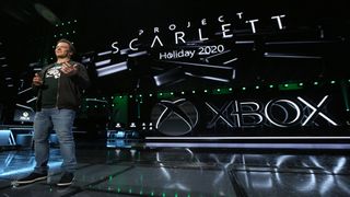 An image of Phil Spencer at the Xbox E3 2019 conference