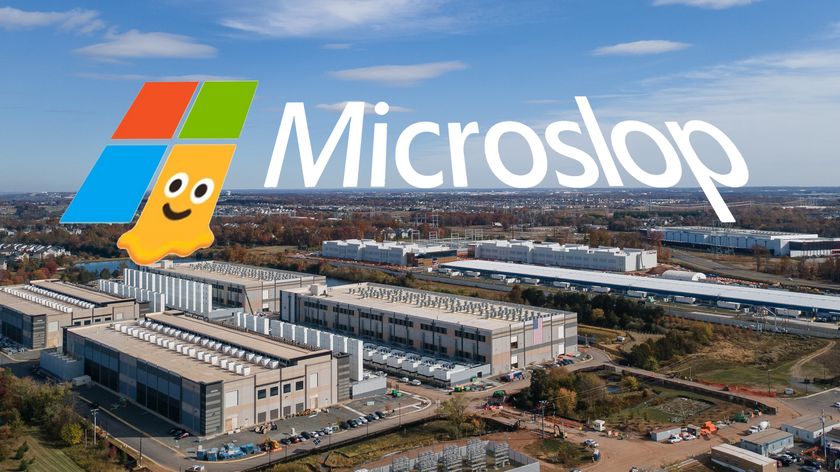 Microslop logo on a Microsoft Azure data center