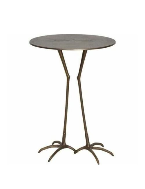 Black Antiqued Heron Leg Side Table 