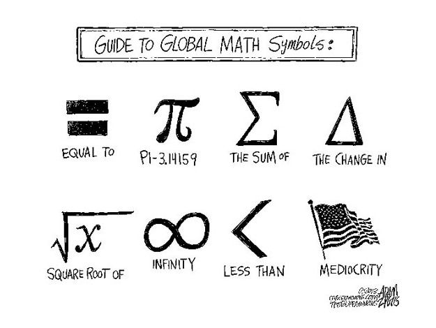 Editorial cartoon education test scores