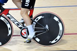 Left hand cranks couldn't help the USA to gold in the women's team pursuit (Photo: Watson)