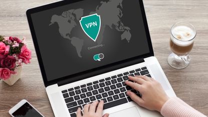 VPN icon on a MacBook screen