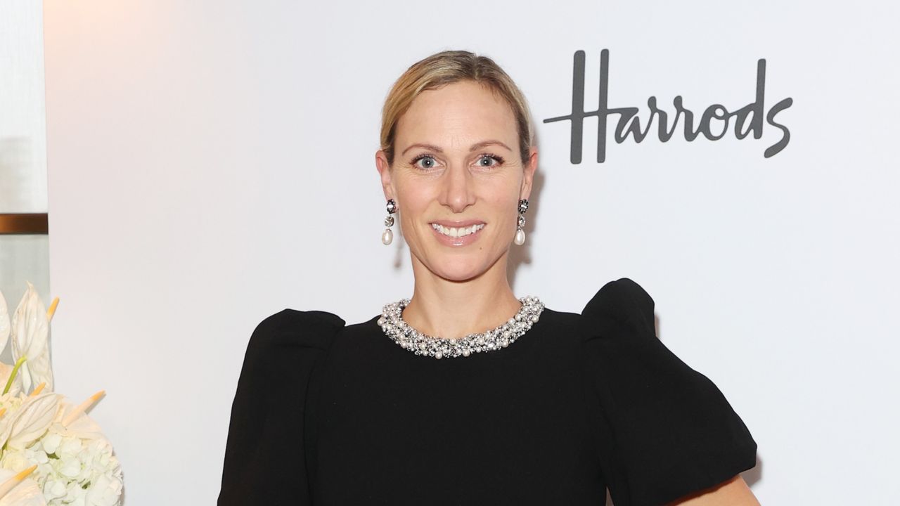 Zara Tindall&#039;s velvet embellished dress