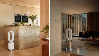 Dyson Humidify + Cool next to the Dyson Hot + Cool