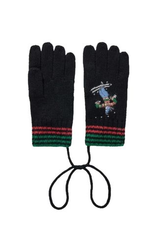 Bode Ski Run Embroidered Merino Wool Gloves