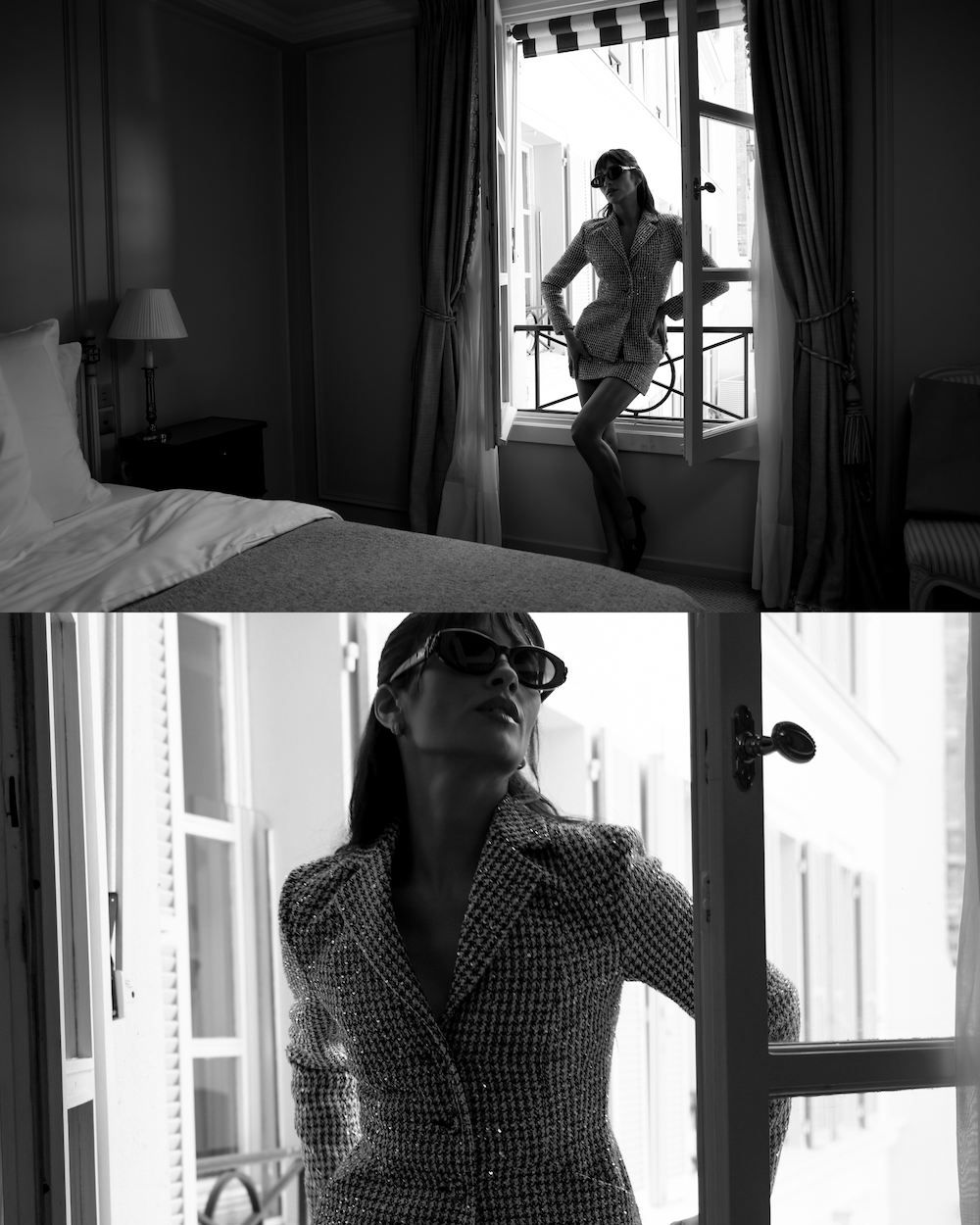 Shay Mitchell gets ready for her appearance at the Dior Fall 2026 fashion show