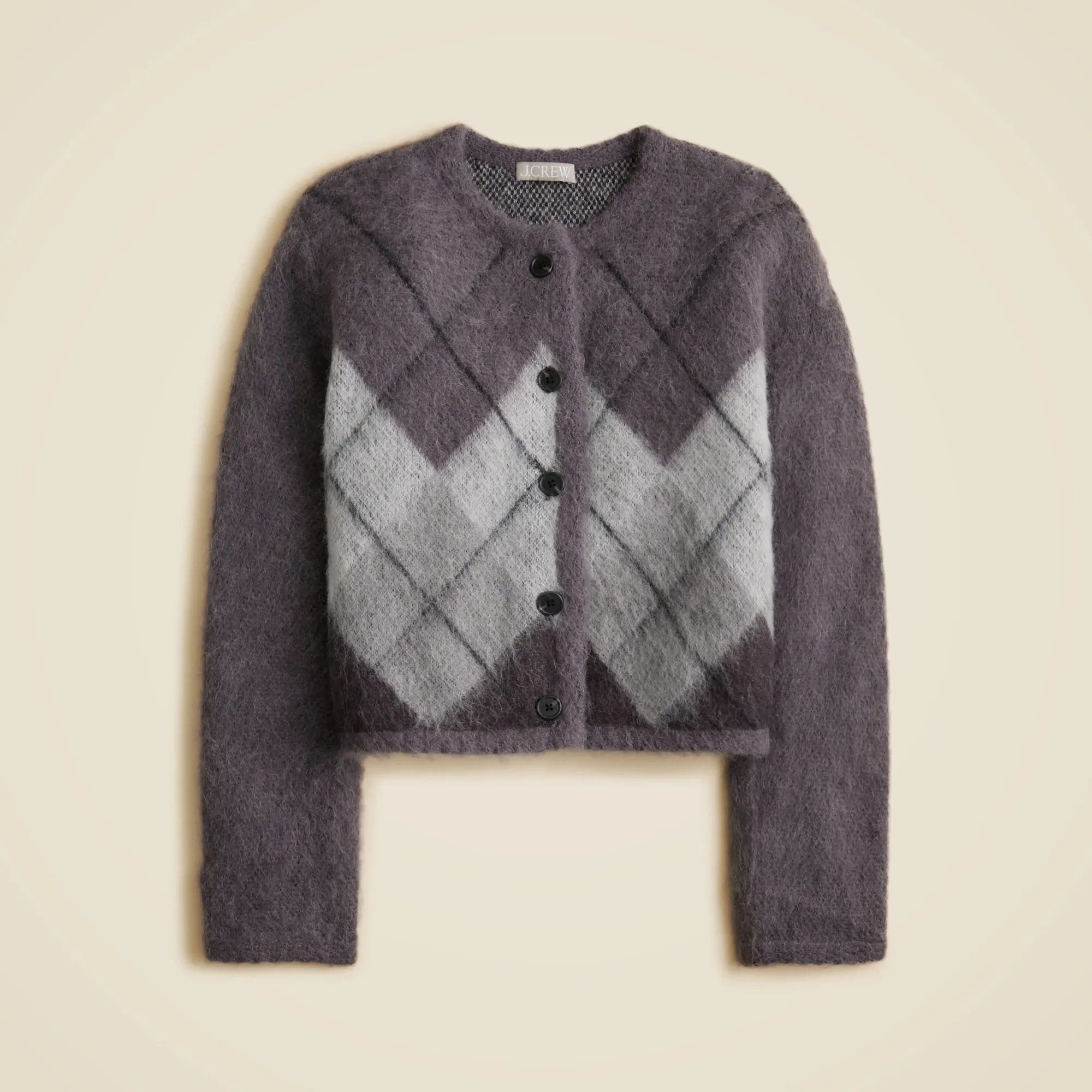 jcrew, Cardigan in argyle wool blend