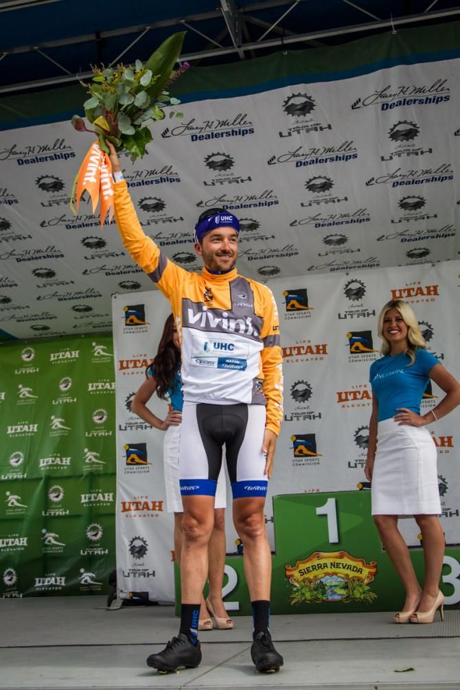 Lucas Euser (UnitedHealthcare) takes todays most aggressive jersey.