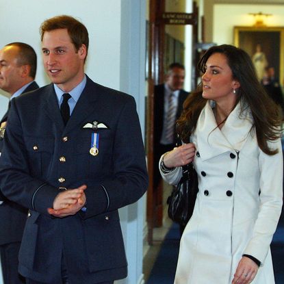 Prince William and Kate Middleton attend his graduation ceremony at RAF Cranwell air base in 2008