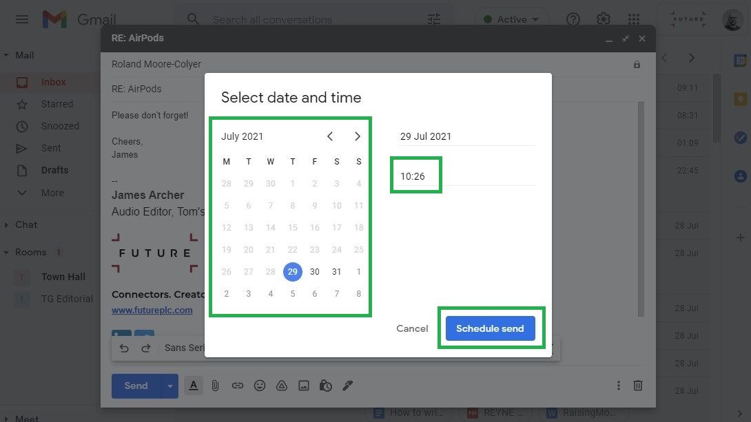 How To Schedule An Email In Gmail Toms Guide