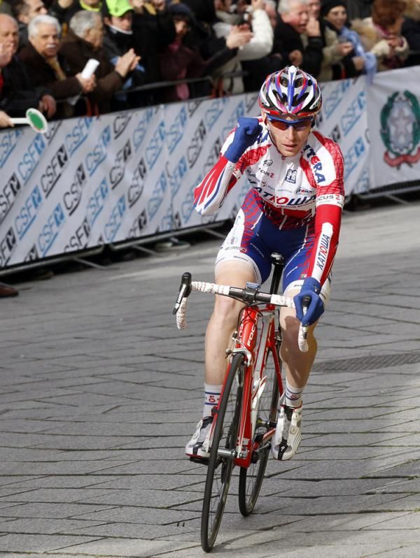 Pavel Brutt (Katusha) celebrates his win