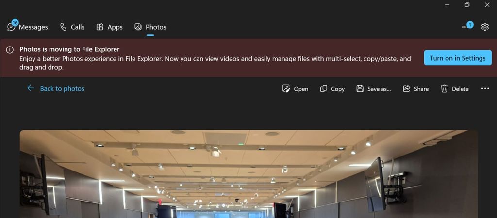 Phone link photos being removed