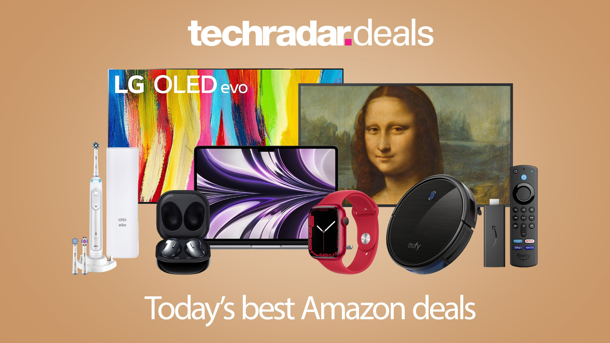 Various tech products that are in the current Amazon sales including TVs, smart home, smartwatches and more