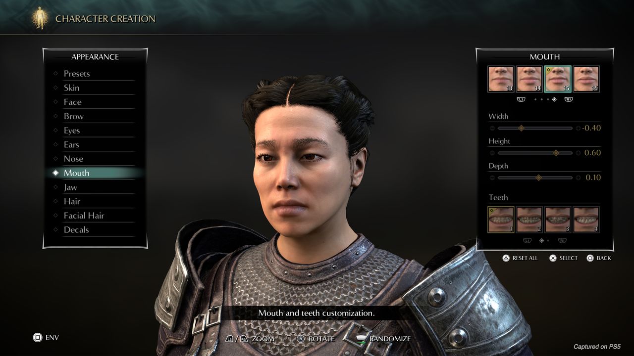 Demon's Souls character creator and photo mode