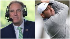 Images of Jim Nantz and Scottie Scheffler