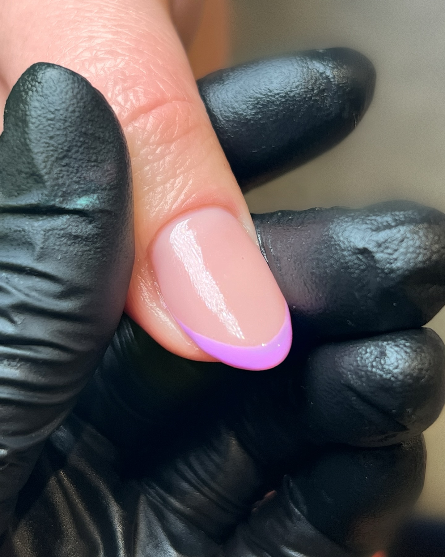 bright purple French tips nail ideas