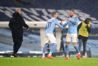 Kyle Walker is among the Manchester City team-mates Oleksandr Zinchenko is facing on Saturday