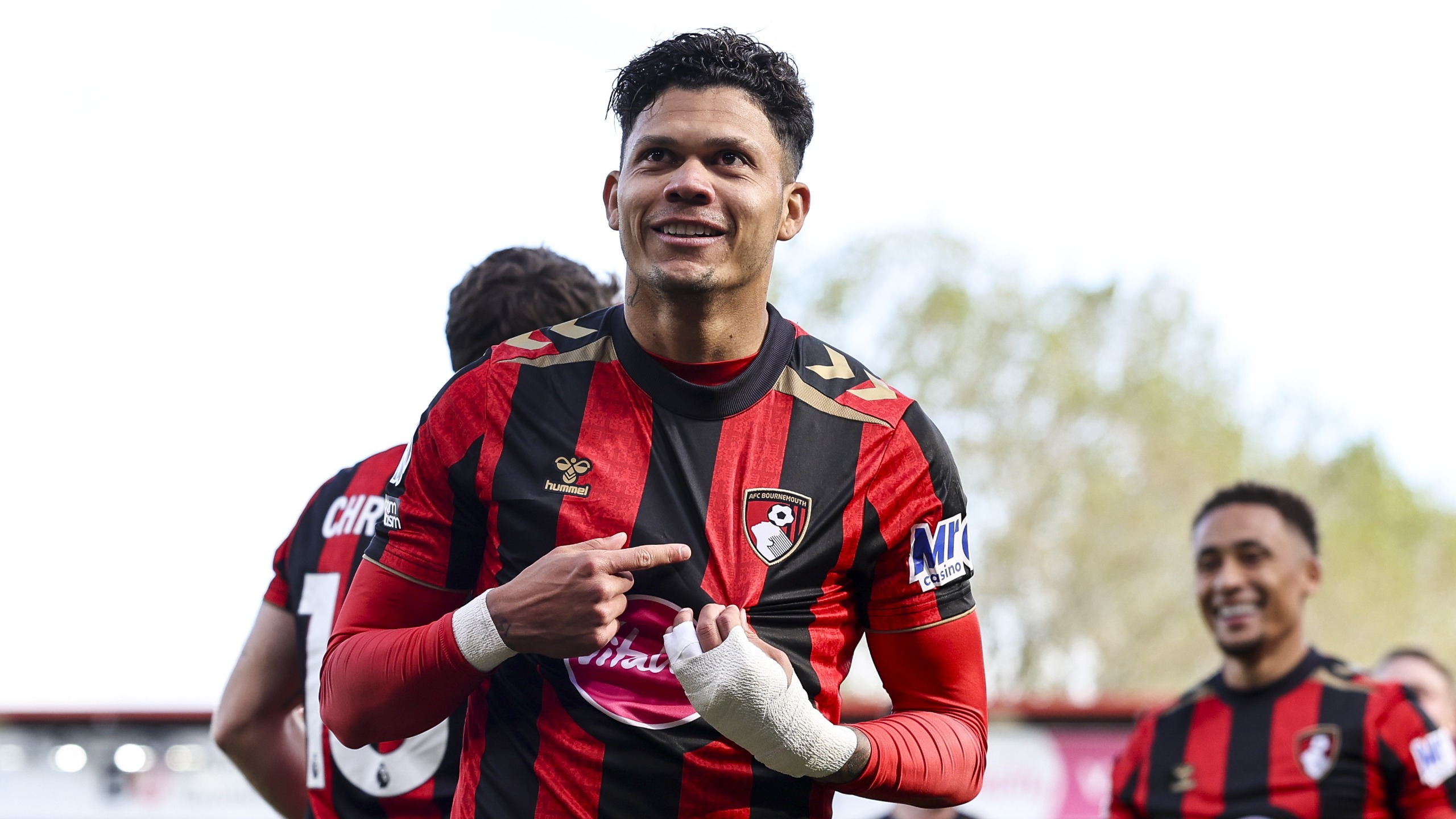 AFC Bournemouth forward Evanilson celebrates a goal