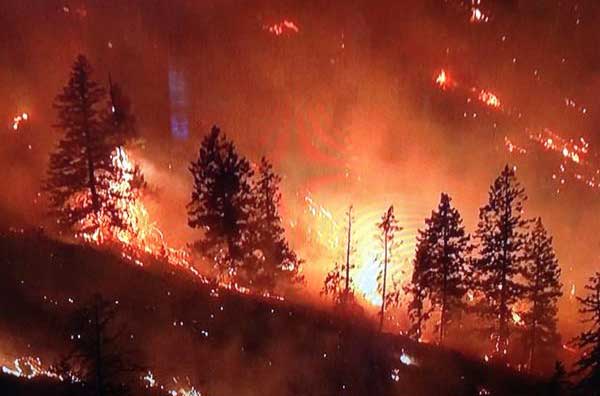 BC fire, Oliver, British Columbia