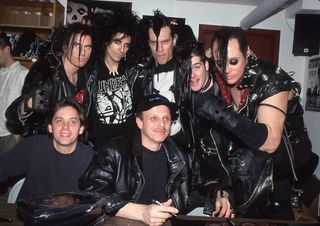 A ghoulish gathering of Misfits old and new at Greenwich Village Record Store, New York City, in February 1996