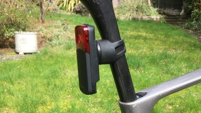 Bryton Gardia R300 Rear Light & Radar mounted on a bike