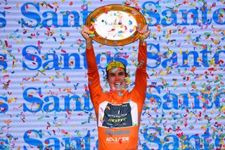 Daryl Impey (Mitchelton-Scott) celebrates his Tour Down Under win