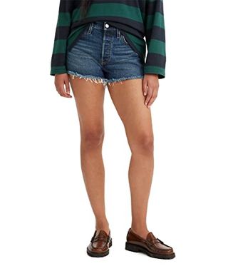 Levi's Women's 501 Original Shorts (also Available in Plus), Dark Indigo Worn In, 27