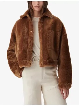 Nevisa Reversible Regular-Fit Shearling Jacket