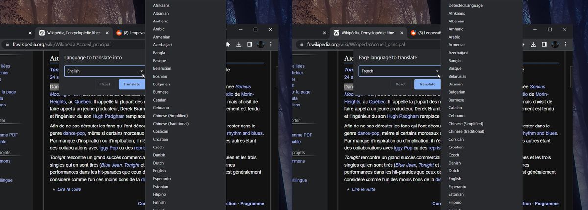 Google Translate's new partial translation option on Chrome