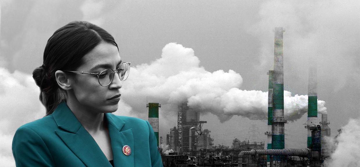 Rep. Alexandria Ocasio-Cortez and carbon emissions.