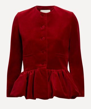 Velvet Peplum Jacket