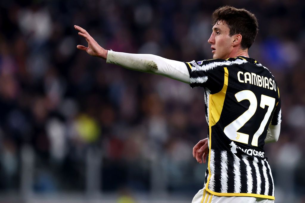 Andrea Cambiaso of Juventus Fc gestures during the Serie A football match between Juventus Fc and Atalanta Bc. The match ends in a tie 2-2. 