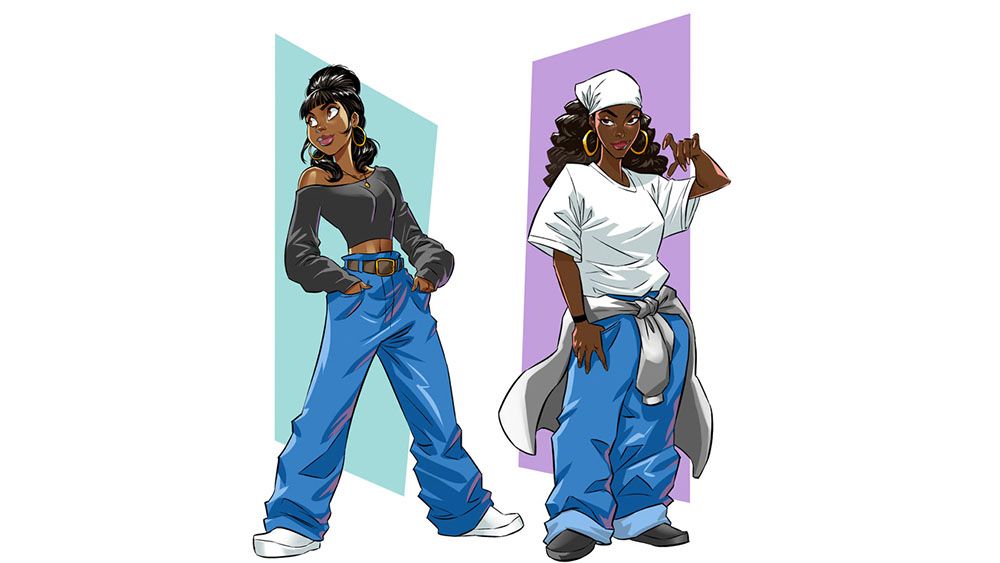 Character art for the Matthew A Cherry animated film Time Signature