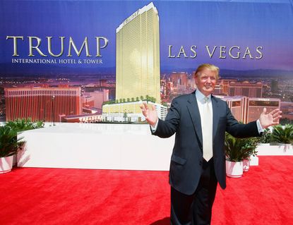Trump at the opening of his Las Vegas hotel.