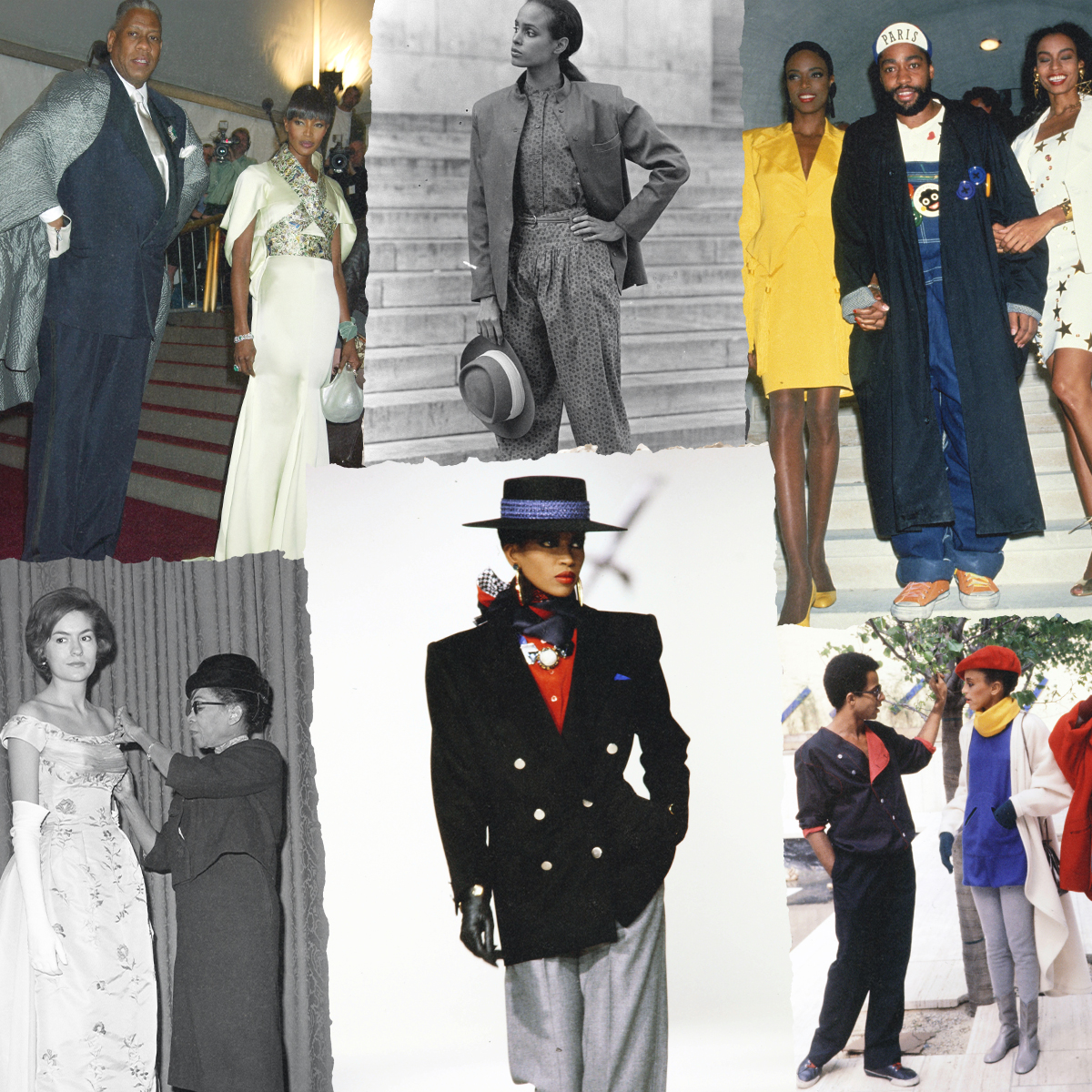 a collage of black designers whose work will be at the met gala