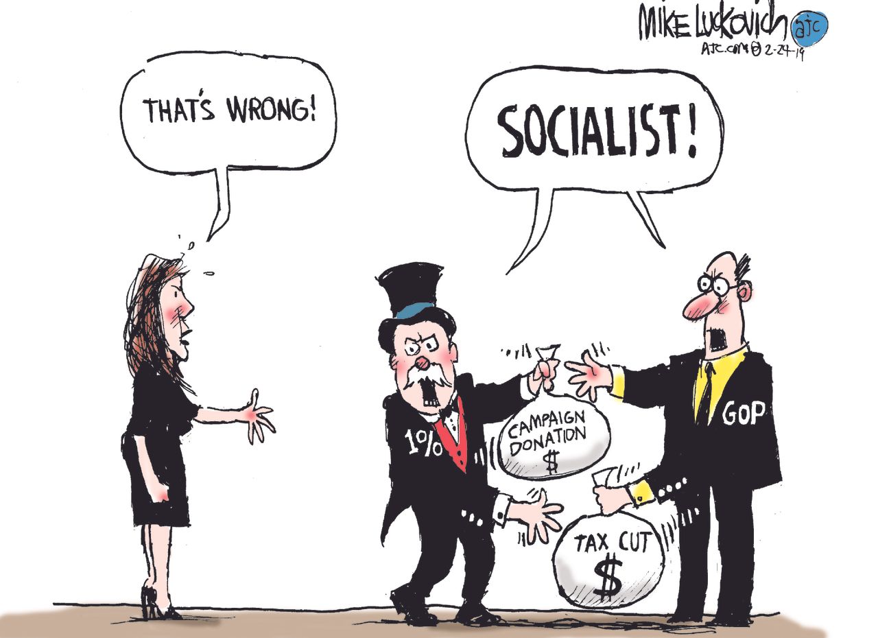 Political&amp;amp;nbsp;Cartoon&amp;amp;nbsp;U.S. Trump GOP one percent tax cuts campaign fraud&amp;amp;nbsp;socialism