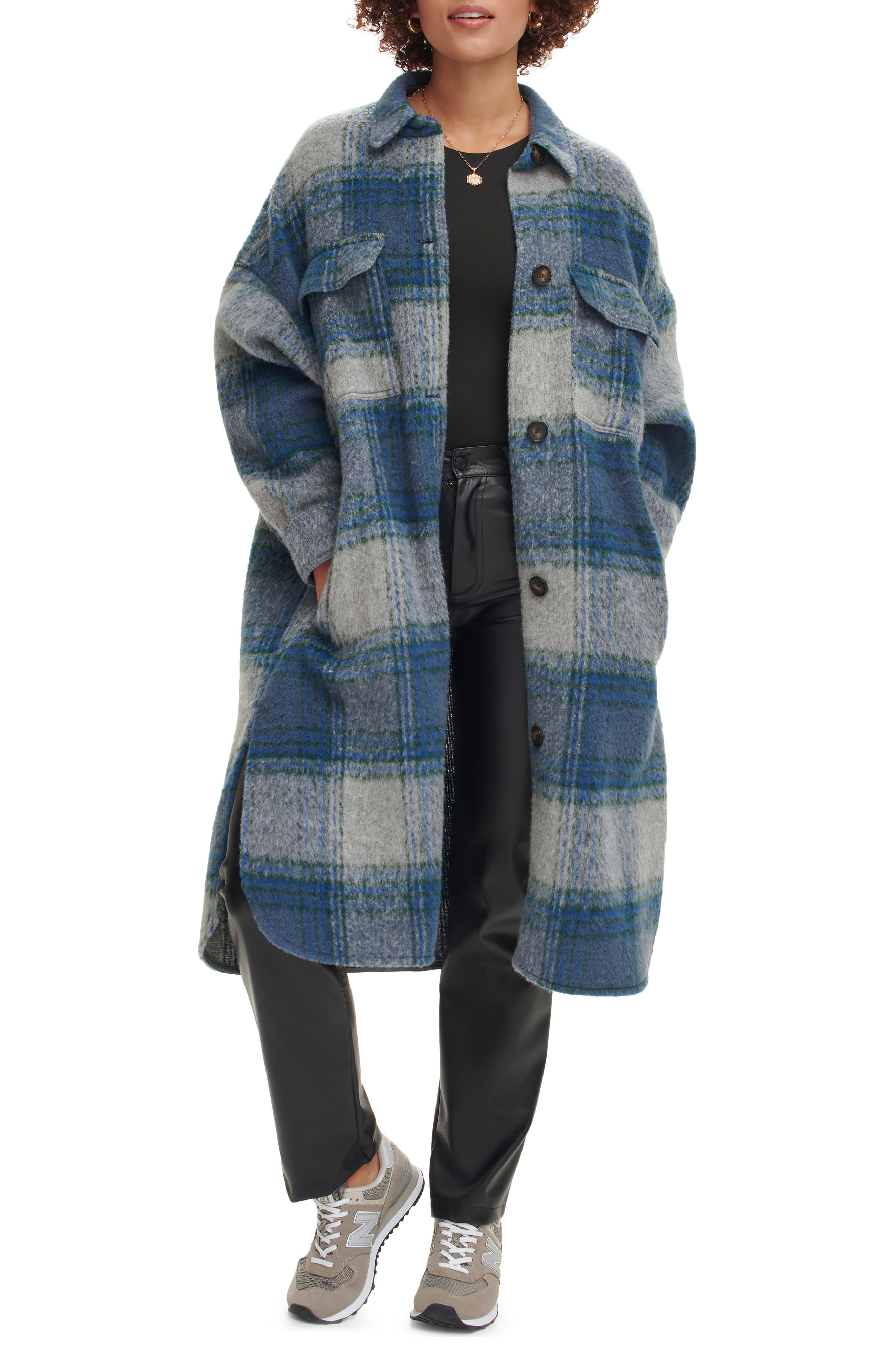Plaid Longline Coat
