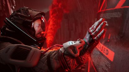 Jan sadly presses a hand on a screen that says 'deceased' in The Alters