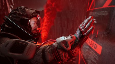 Jan sadly presses a hand on a screen that says 'deceased' in The Alters