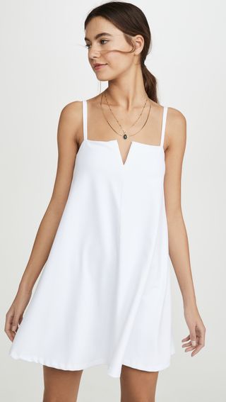 Flared V-Wire Tank Dress