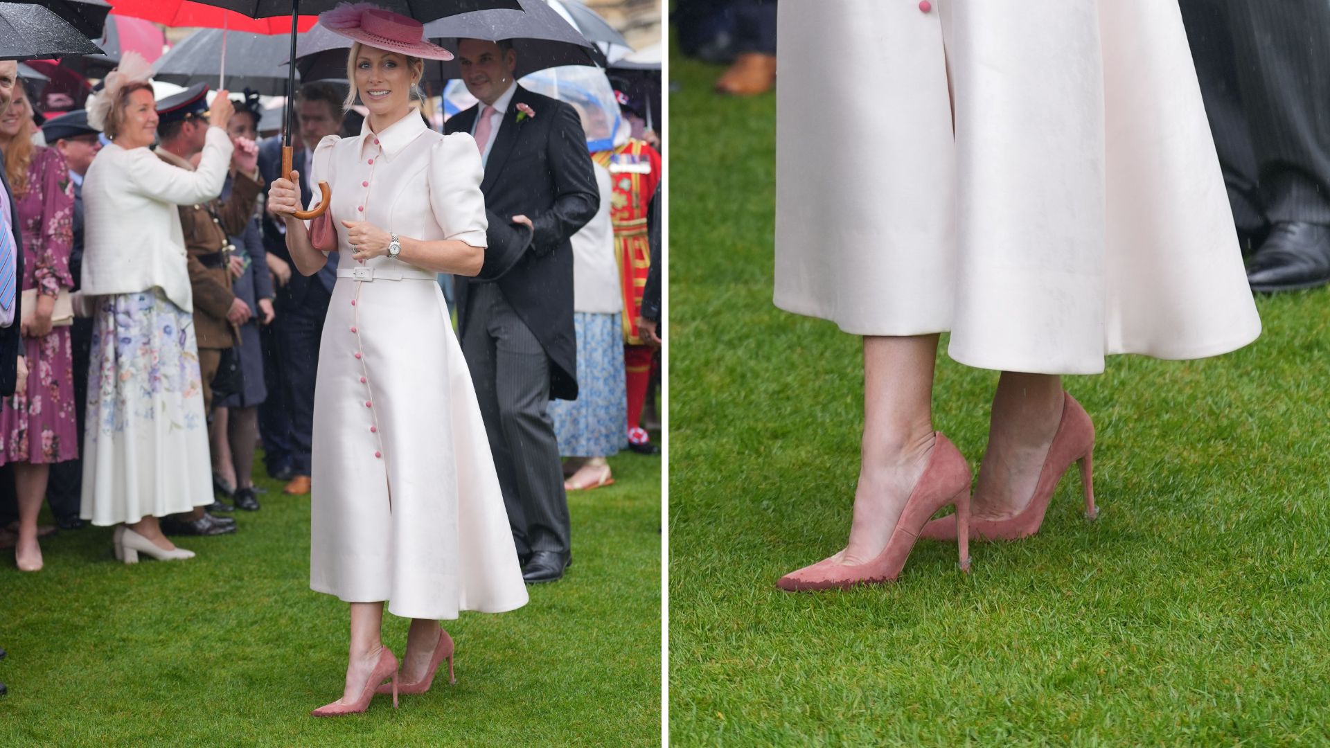 Zara Tindall meets guests during the Sovereign's Garden Party at Buckingham Palace, London, May 2024