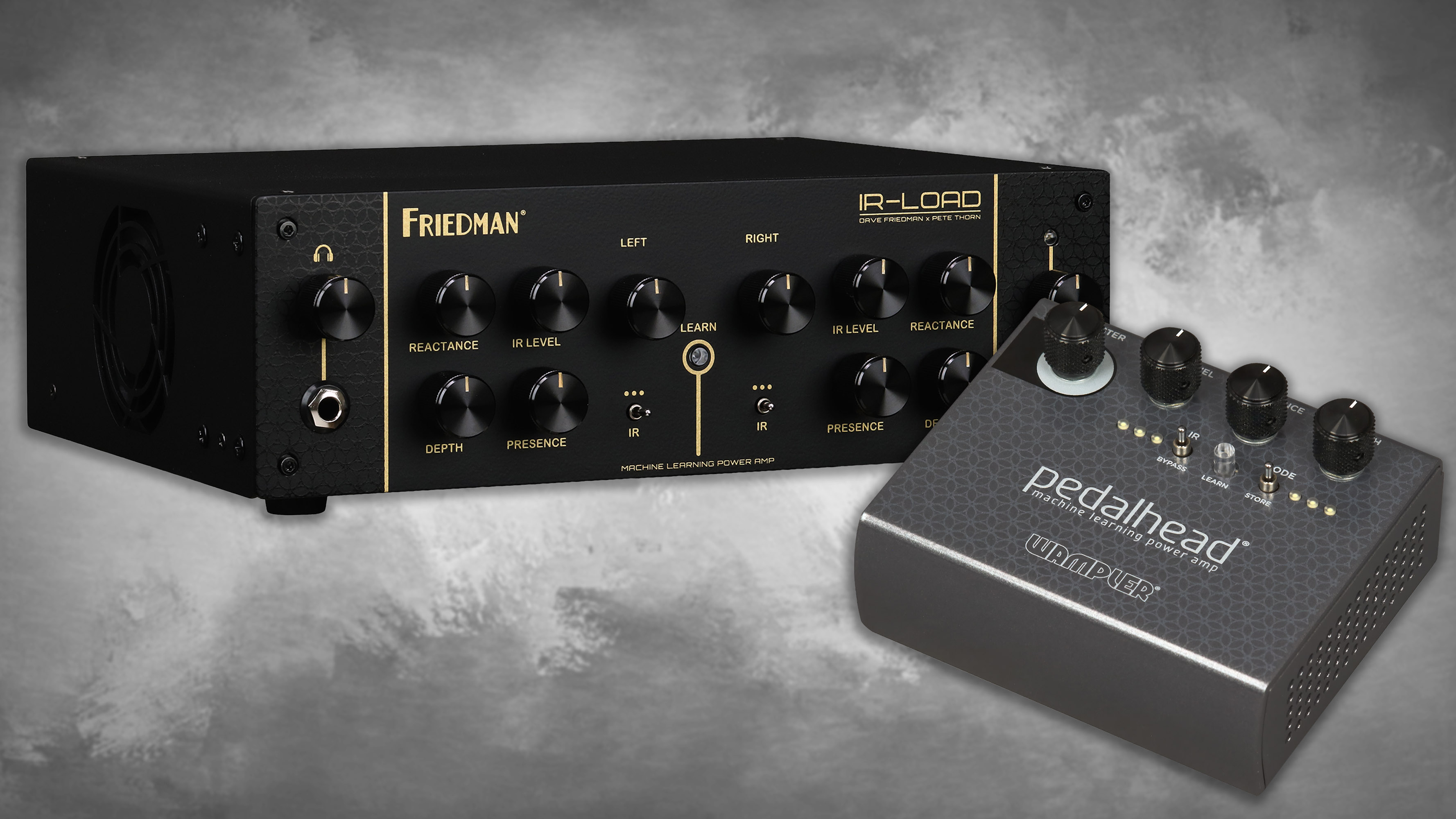Synergy Machine Learning Power Amp Dave Friedman IR-LOAD Amplifier press image on white