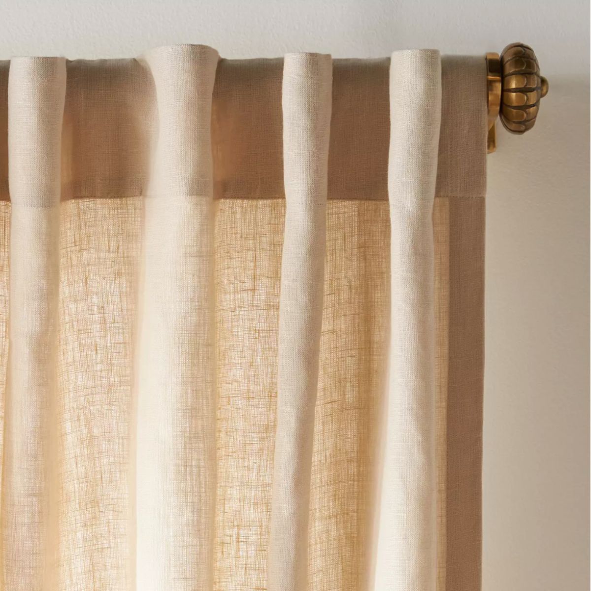 Cream linen curtains