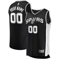 San Antonio Spurs Fast Break Custom Replica Jersey Black